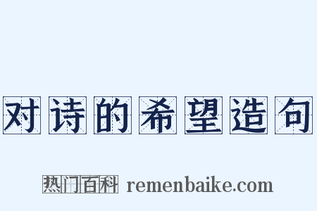 对诗的希望造句是什么意思的图片